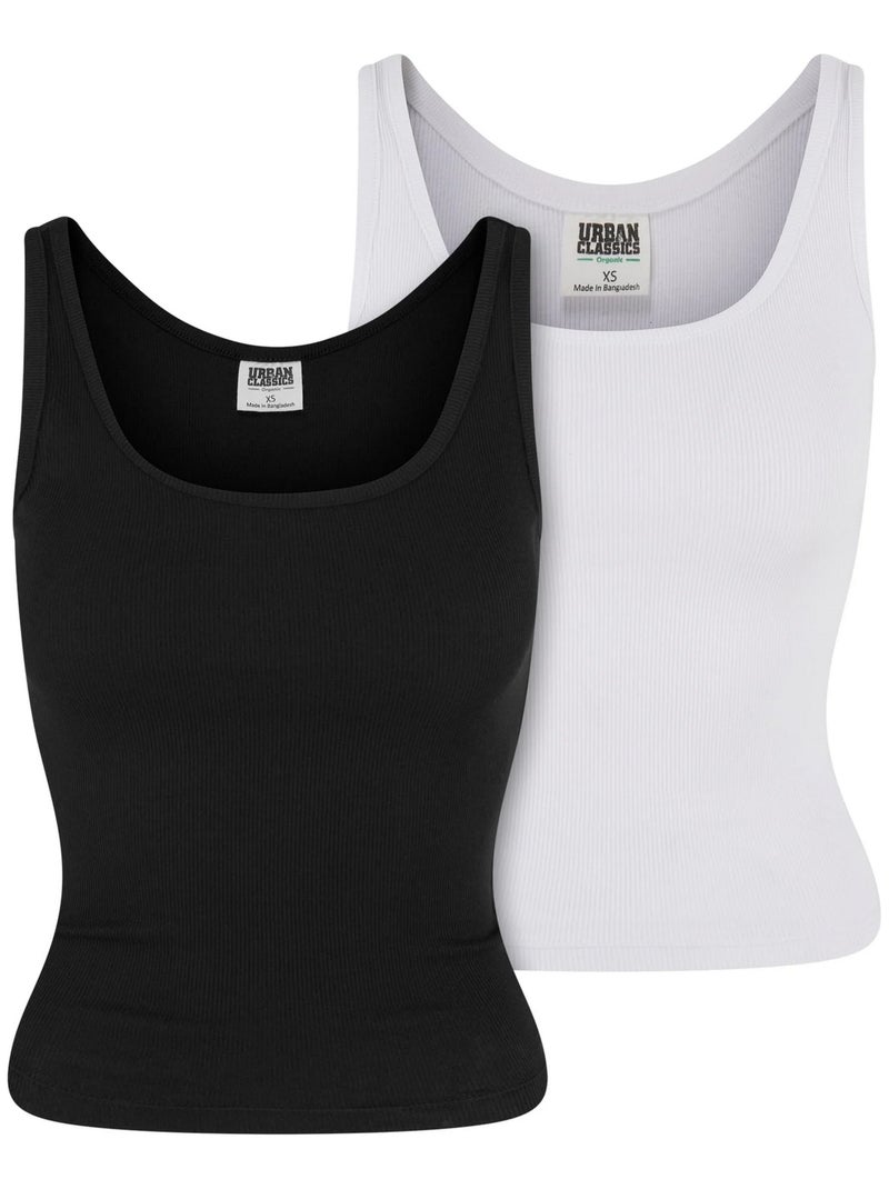 Urban Classics - Débardeurs BASIC Noir Blanc - Kiabi