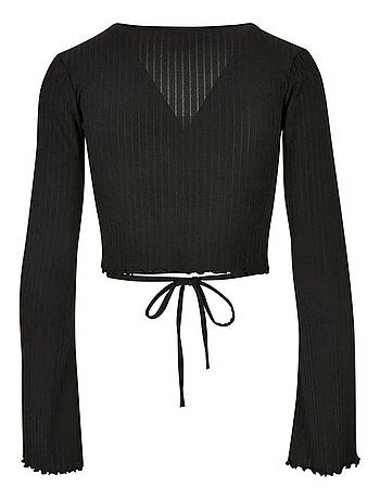 Urban Classics - Haut court manches longues motif/style Côtelé