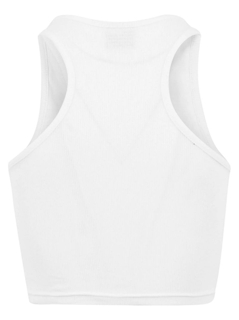 Urban Classics - Haut court motif/style Côtelé Blanc - Kiabi