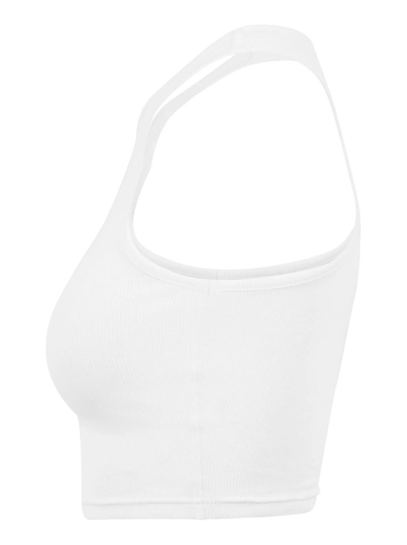 Urban Classics - Haut court motif/style Côtelé Blanc - Kiabi