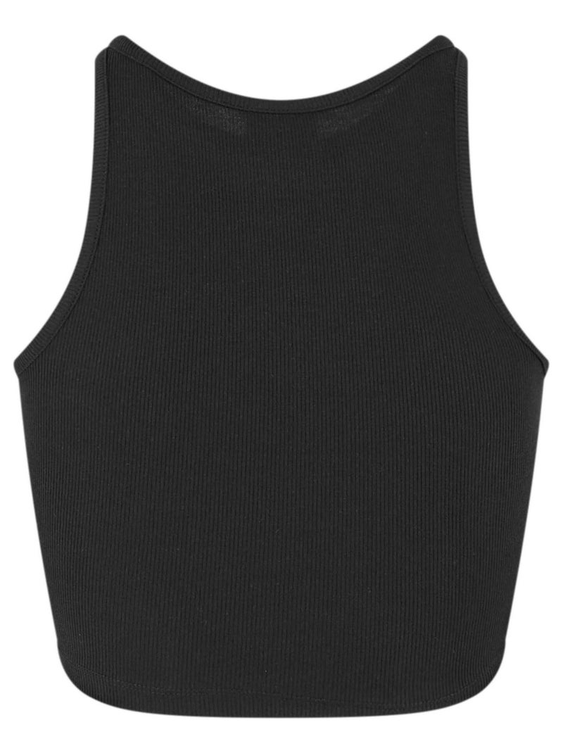 Urban Classics - Haut court motif/style Côtelé Blanc Noir - Kiabi