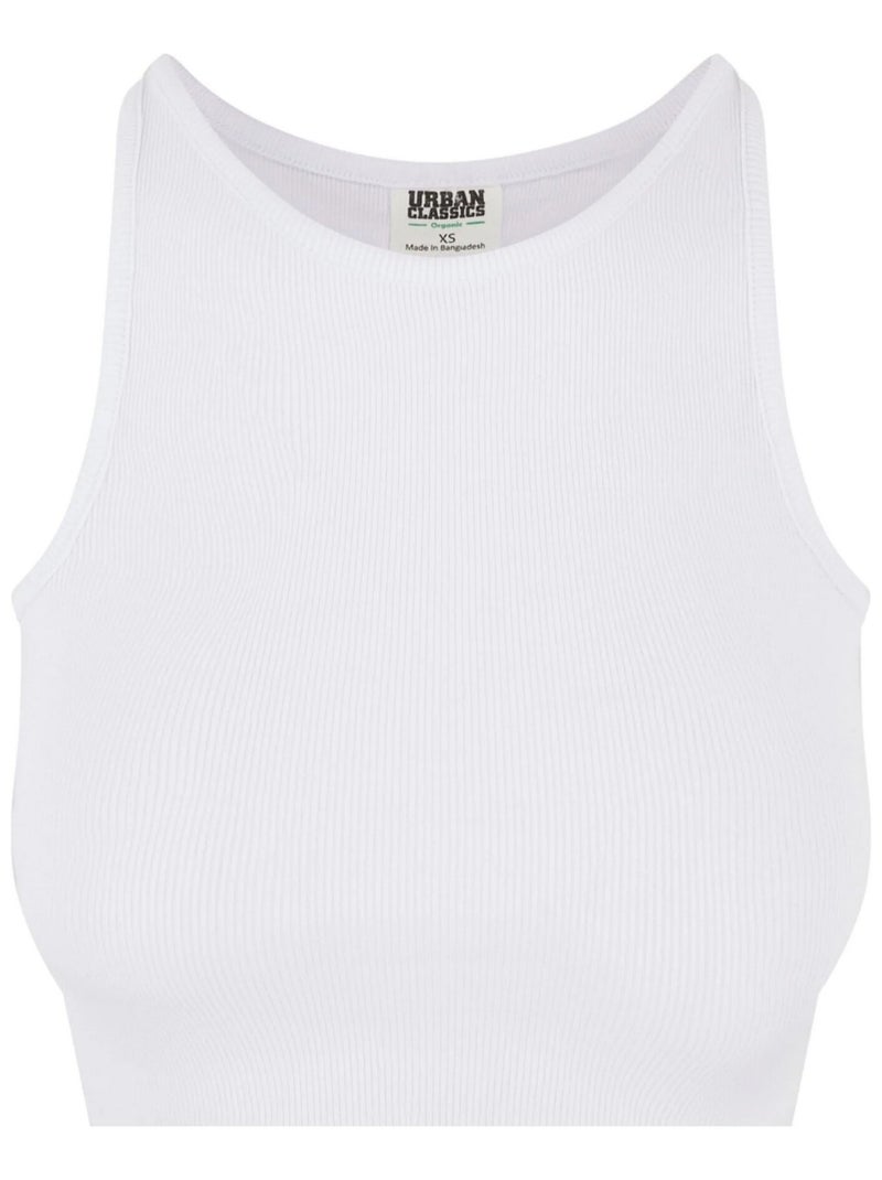 Urban Classics - Haut court motif/style Côtelé Blanc Noir - Kiabi