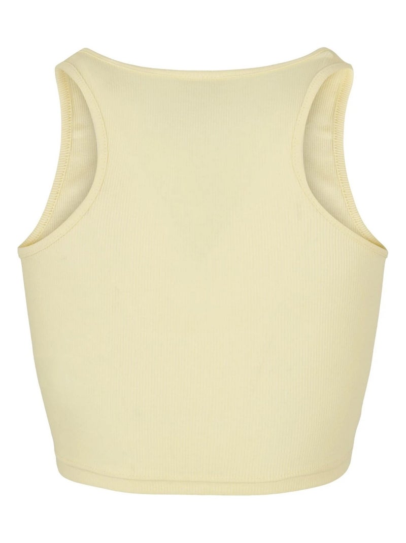 Urban Classics - Haut court motif/style Côtelé Jaune clair - Kiabi