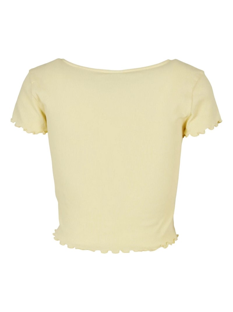Urban Classics - Haut court motif/style Côtelé Jaune clair - Kiabi