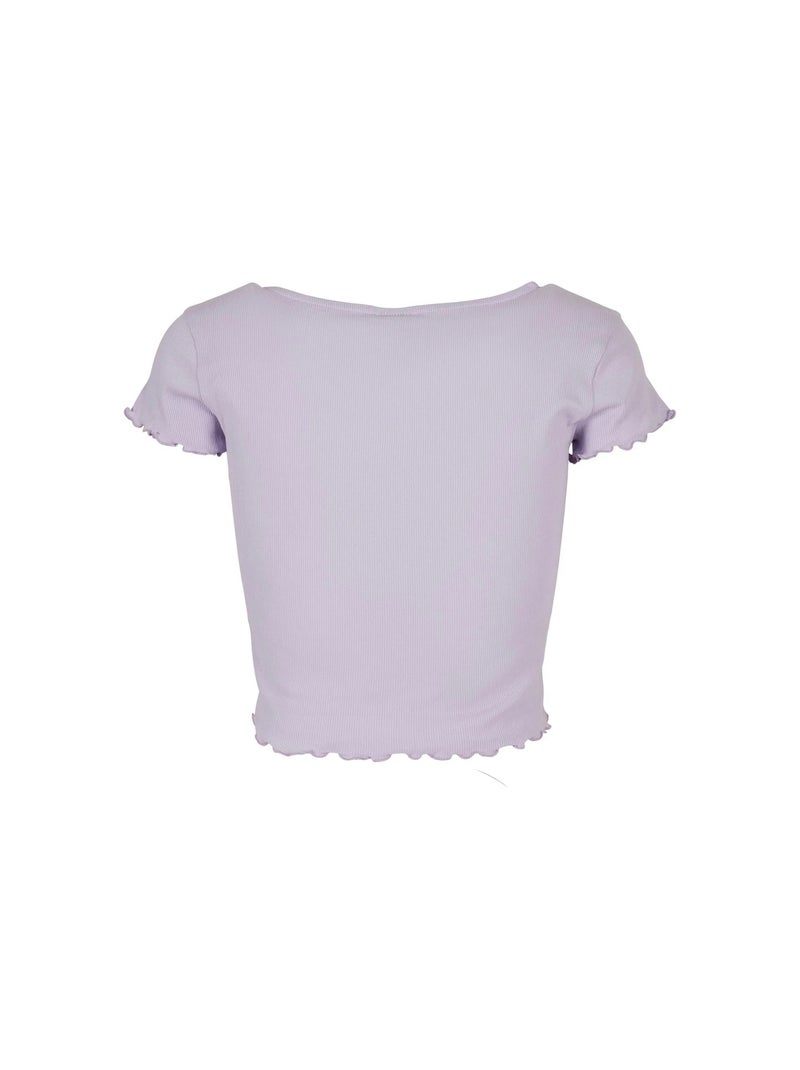 Urban Classics - Haut court motif/style Côtelé Mauve lilas - Kiabi