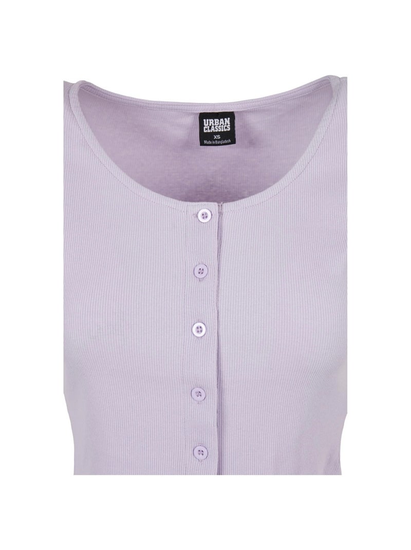 Urban Classics - Haut court motif/style Côtelé Mauve lilas - Kiabi