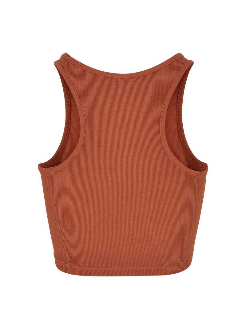 Urban Classics - Haut court motif/style Côtelé Terracotta - Kiabi