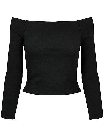 Urban Classics - Haut manches longues motif/style Côtelé