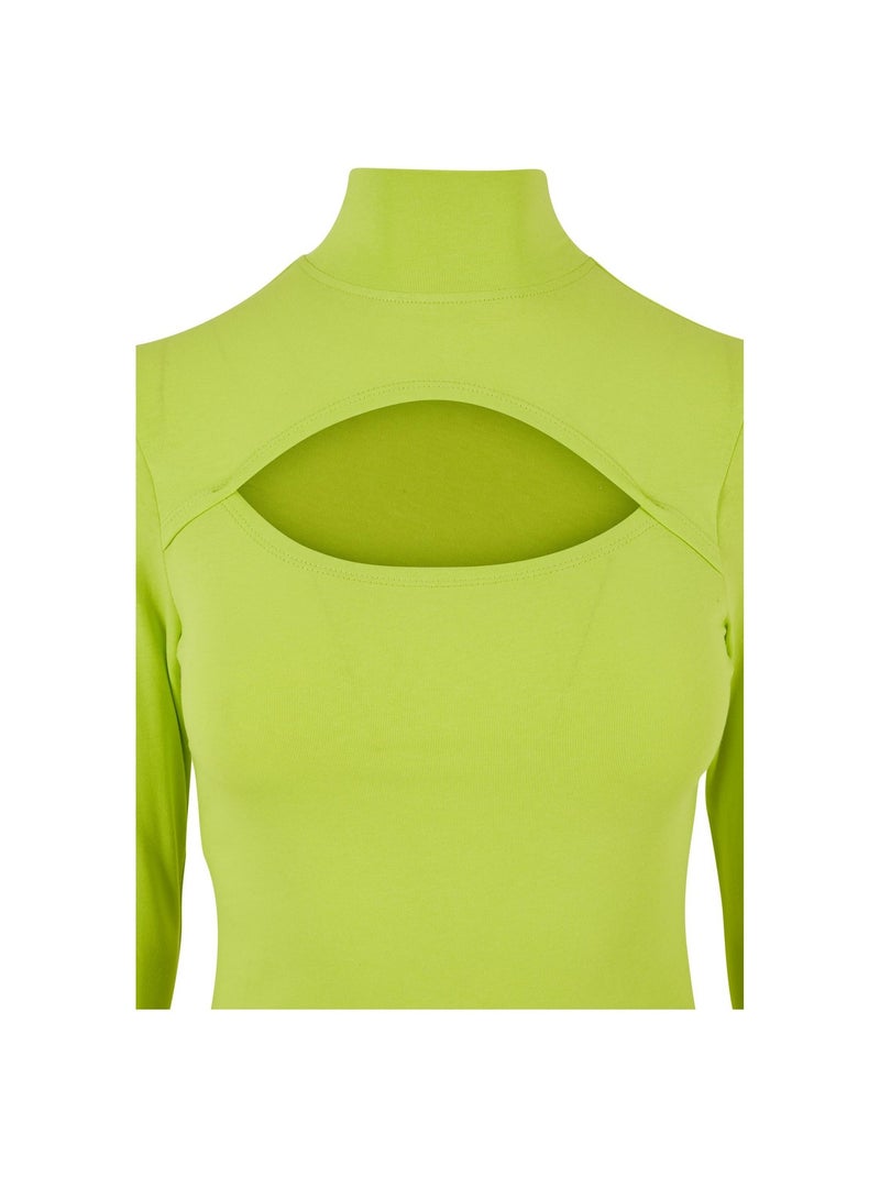 Urban Classics - Haut manches longues motif/style Découpé Jaune fluo - Kiabi