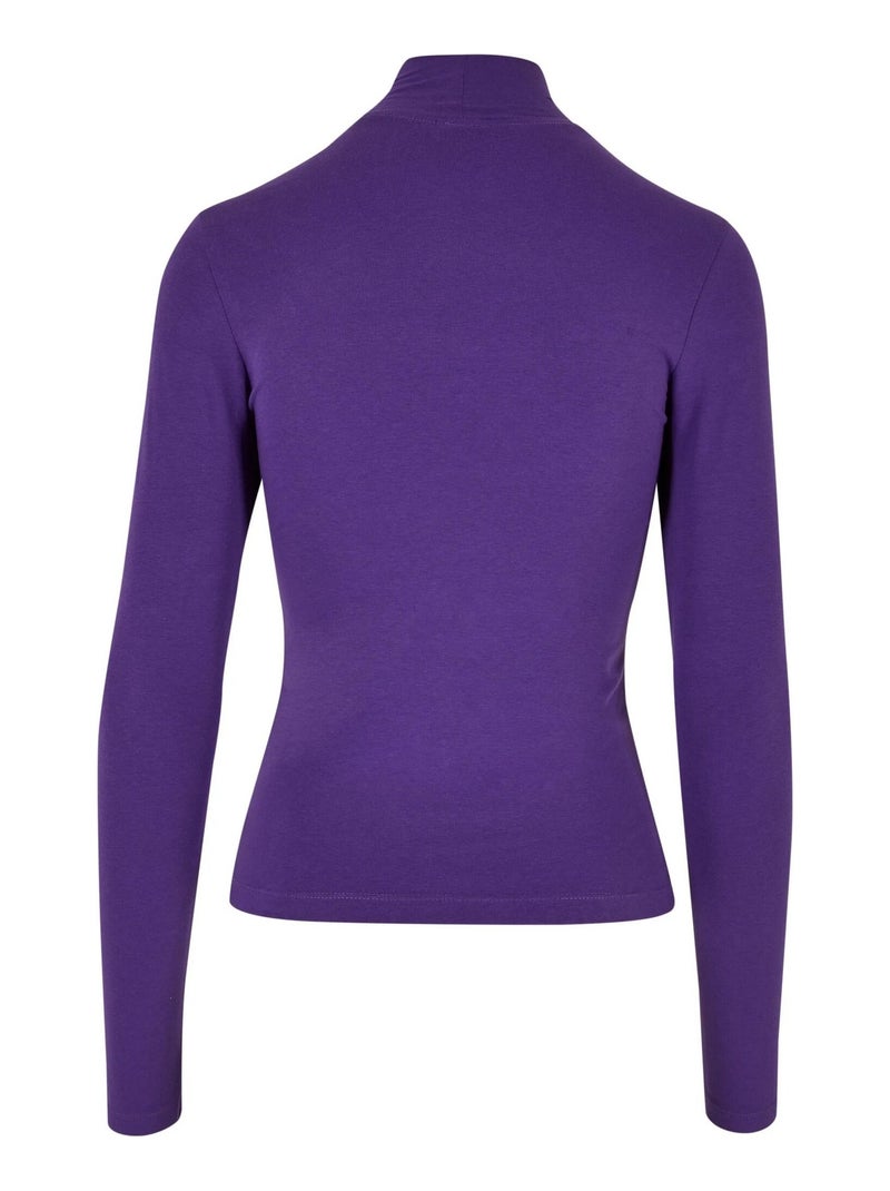 Urban Classics - Haut manches longues motif/style Découpé Violet - Kiabi