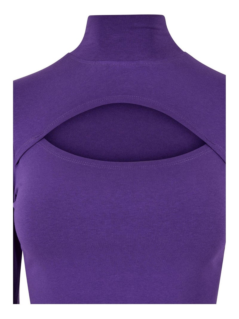 Urban Classics - Haut manches longues motif/style Découpé Violet - Kiabi