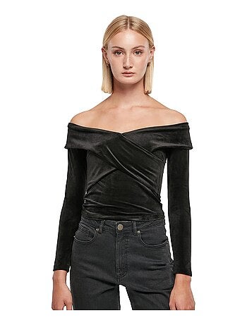 Urban Classics - Haut manches longues motif/style Épaules dénudées