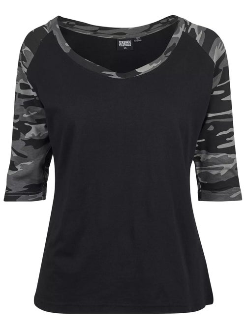 Urban Classics - Haut manches ¾ motif/style Contrasté - Kiabi