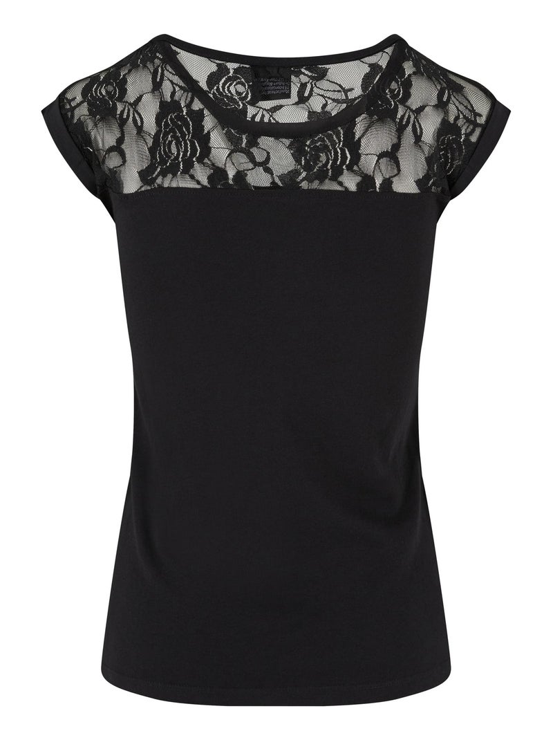 Urban Classics - Haut motif/style Dentelle Noir - Kiabi