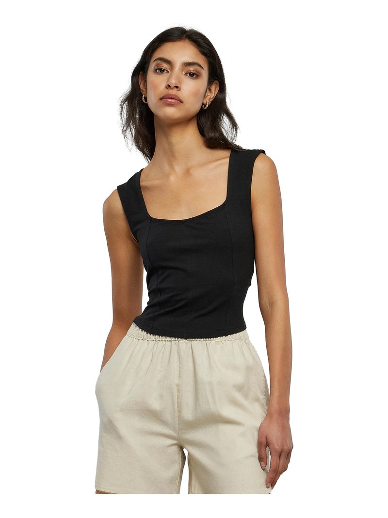 Urban Classics - Haut motif/style Détail corset Noir - Kiabi