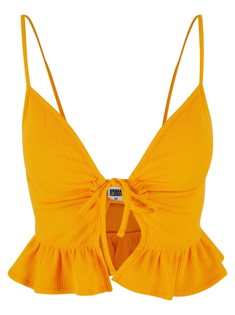 Urban Classics - Haut motif/style Volanté Jaune paille - Kiabi