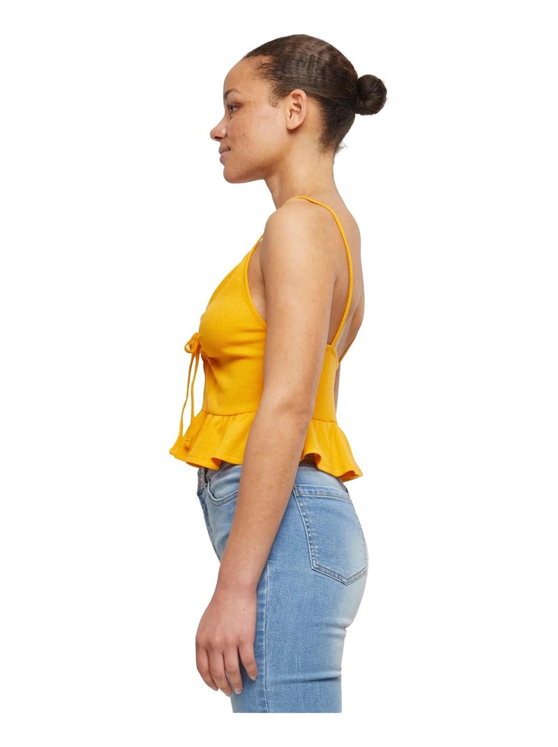 Urban Classics - Haut motif/style Volanté Jaune paille - Kiabi