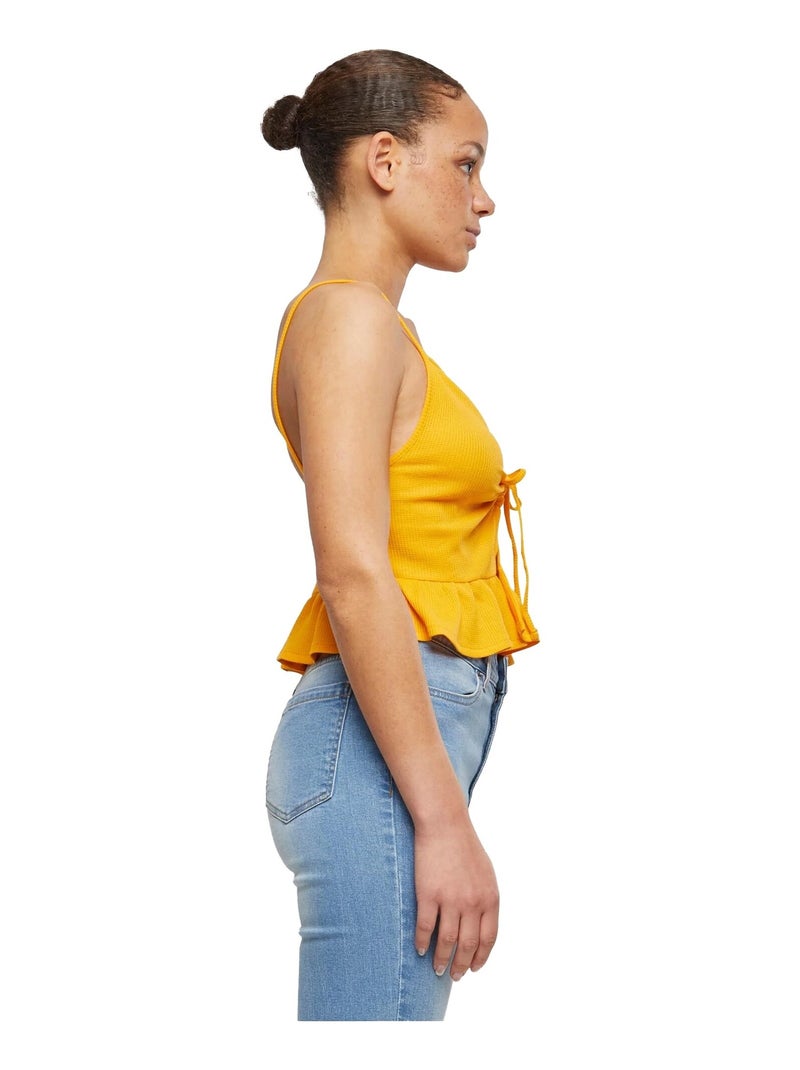 Urban Classics - Haut motif/style Volanté Jaune paille - Kiabi