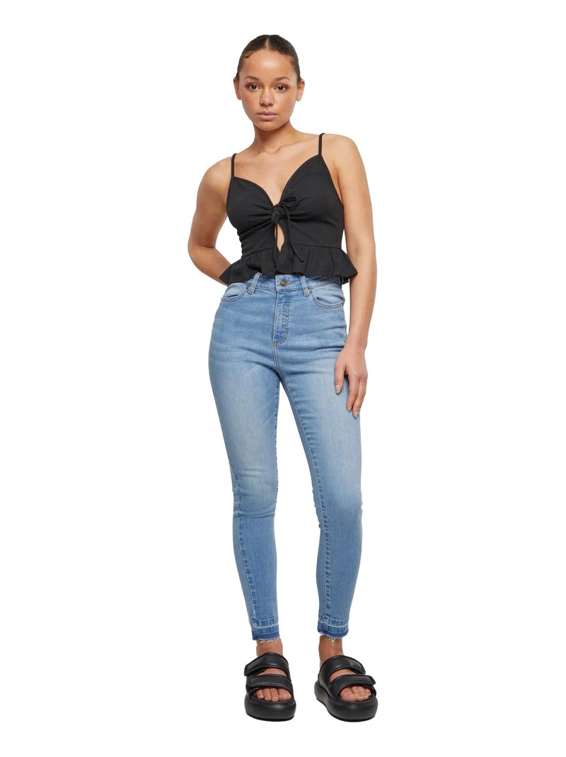 Urban Classics - Haut motif/style Volanté Noir - Kiabi