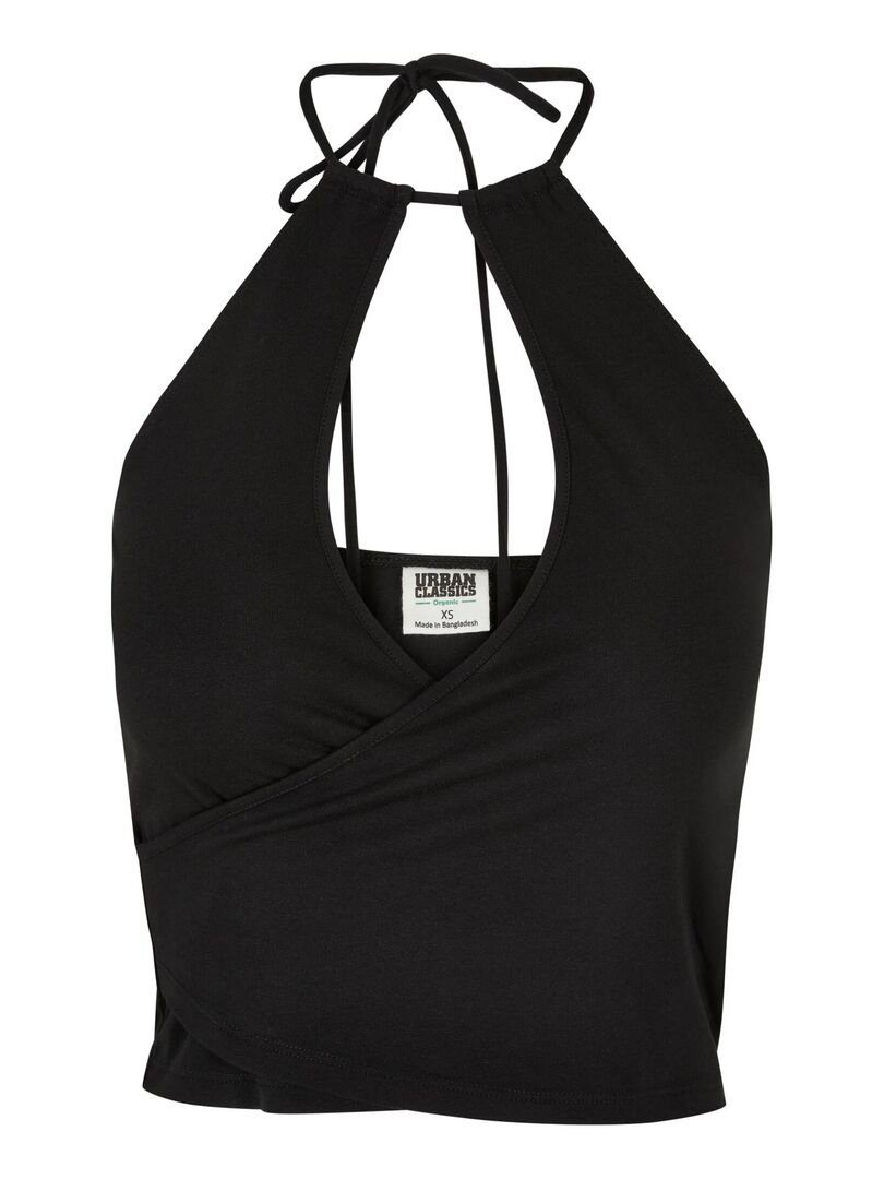 TOP SATIN À BRETELLE BEIGE FEMME