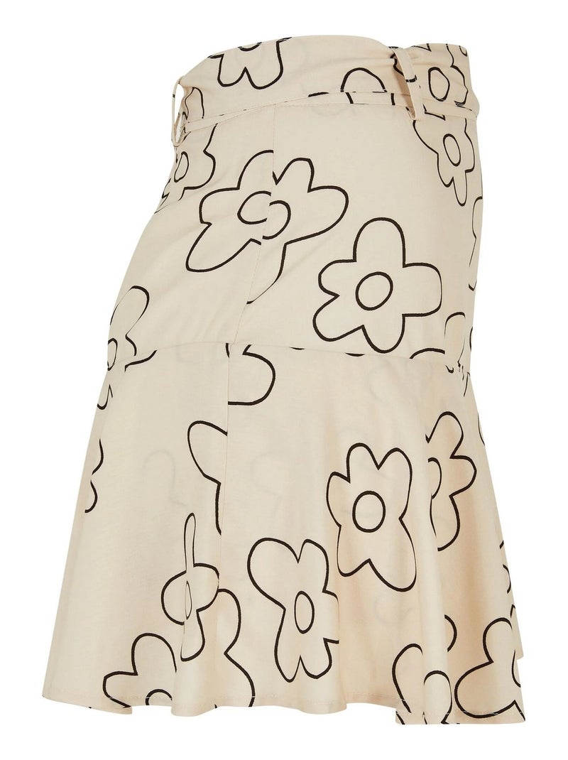 Urban Classics - Jupe-short motif/style Fleur Blanc nacré - Kiabi