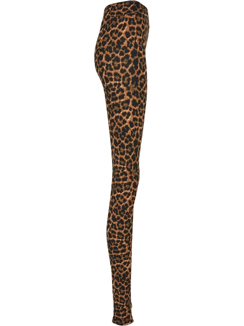 Urban Classics - Legging motif/style imprimé léopard Noir Orange - Kiabi