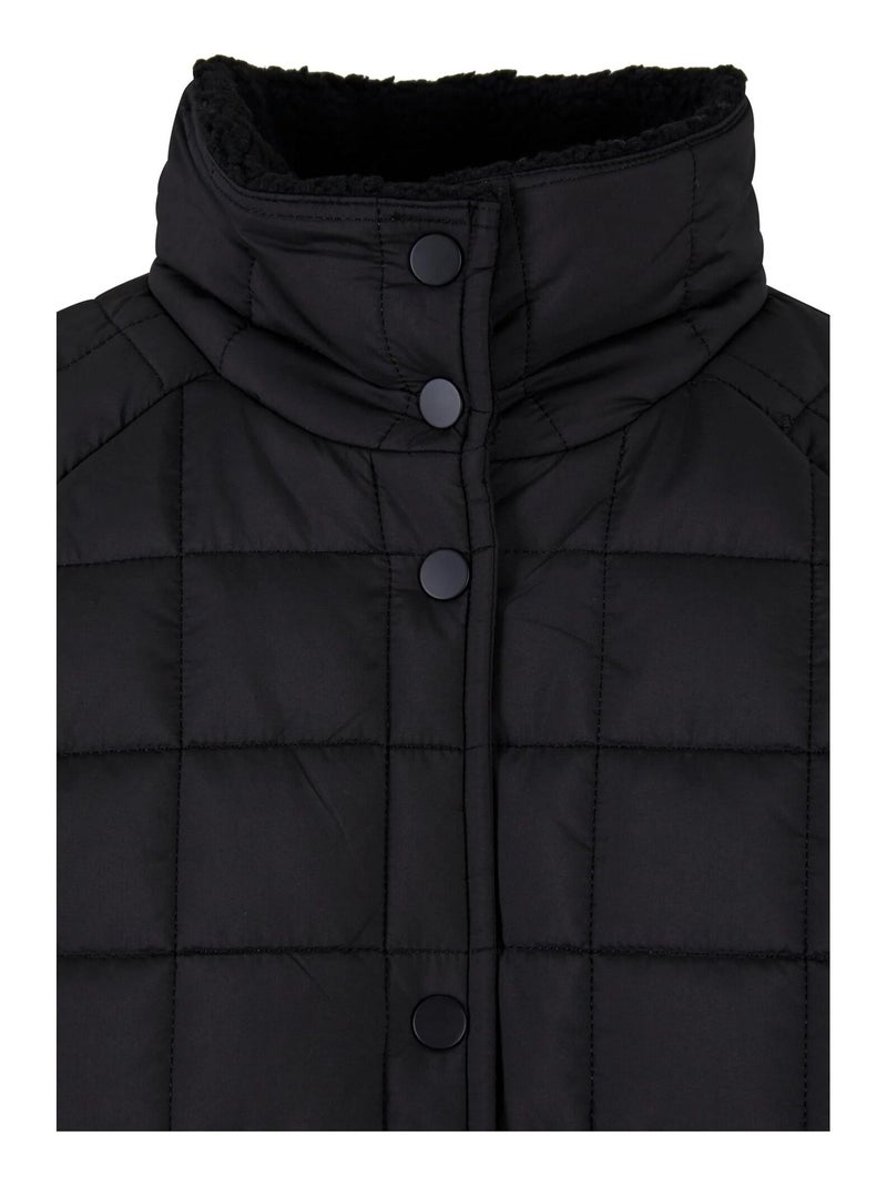 Urban Classics - Manteau motif/style matelassé Noir - Kiabi