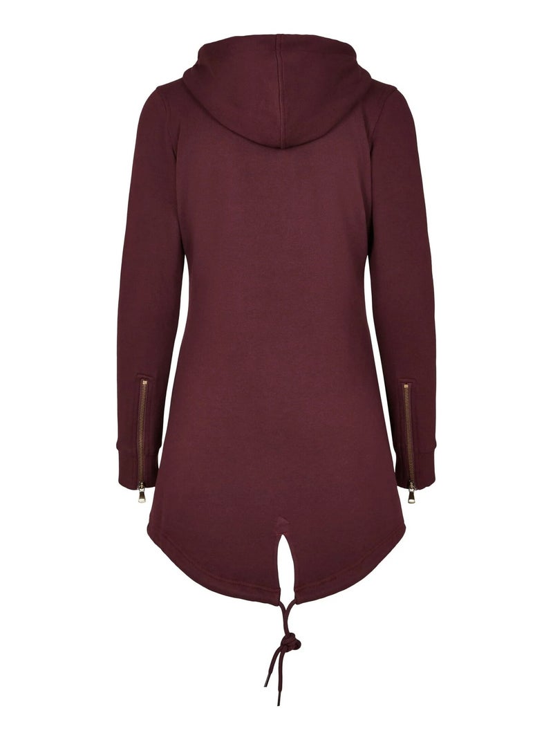 Urban Classics - Parka sweat Bordeaux - Kiabi