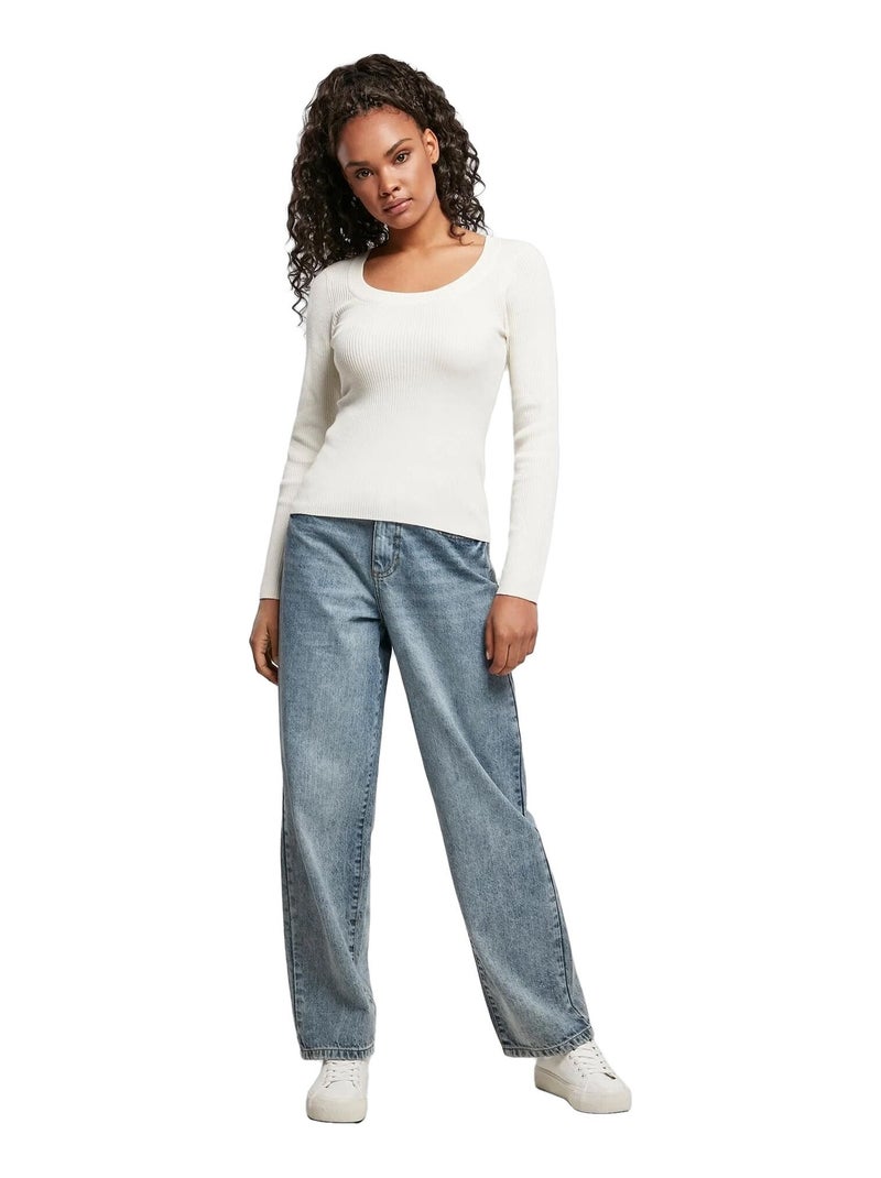 Urban Classics - Pull manches longues Blanc nacré - Kiabi