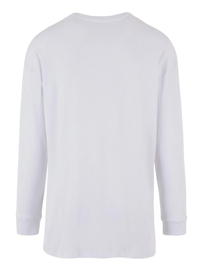 Urban Classics - Pull manches longues motif/style Côtelé Blanc - Kiabi