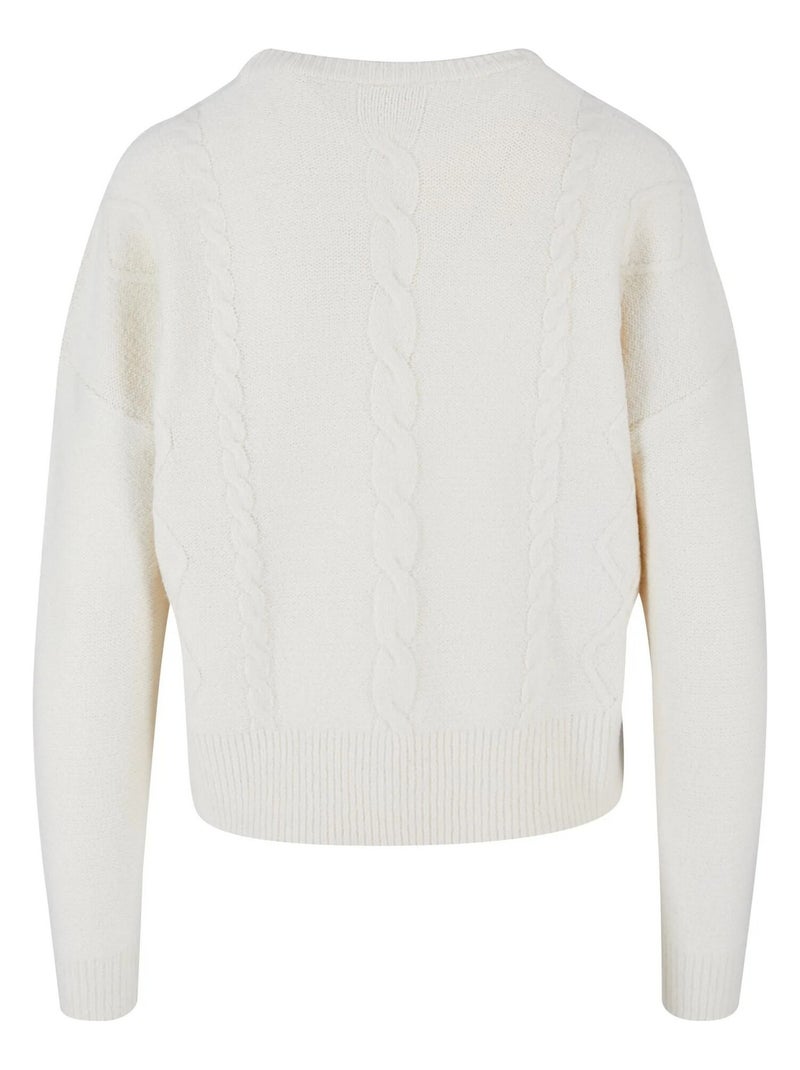 Urban Classics - Pull motif/style Maille torsadée Beige sable - Kiabi