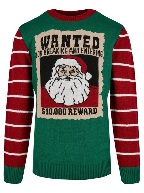 Urban Classics - Pull Noël motif/style poster 'Wanted' - Kiabi
