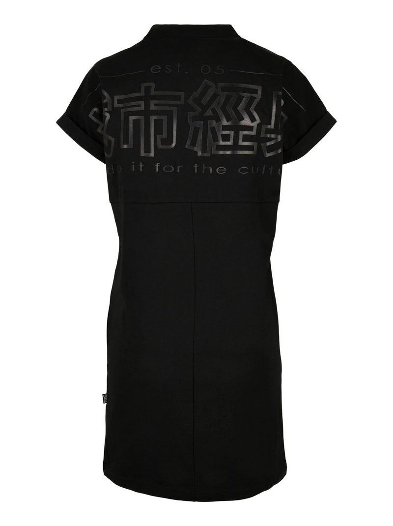 Urban Classics - Robe t-shirt manches courtes motif/style Logo en chinois Noir - Kiabi