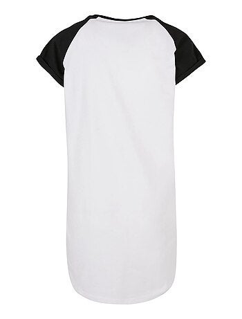 Urban Classics - Robe t-shirt manches raglan motif/style Détail contrasté