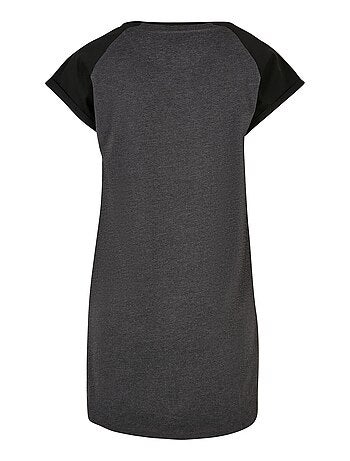 Urban Classics - Robe t-shirt manches raglan motif/style Détail contrasté