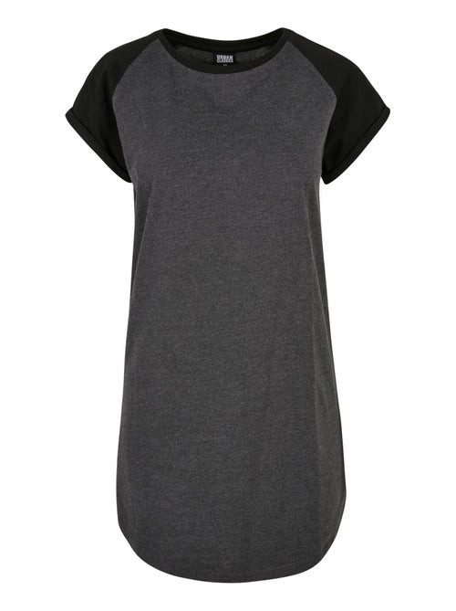 Urban Classics - Robe t-shirt manches raglan motif/style Détail contrasté - Kiabi