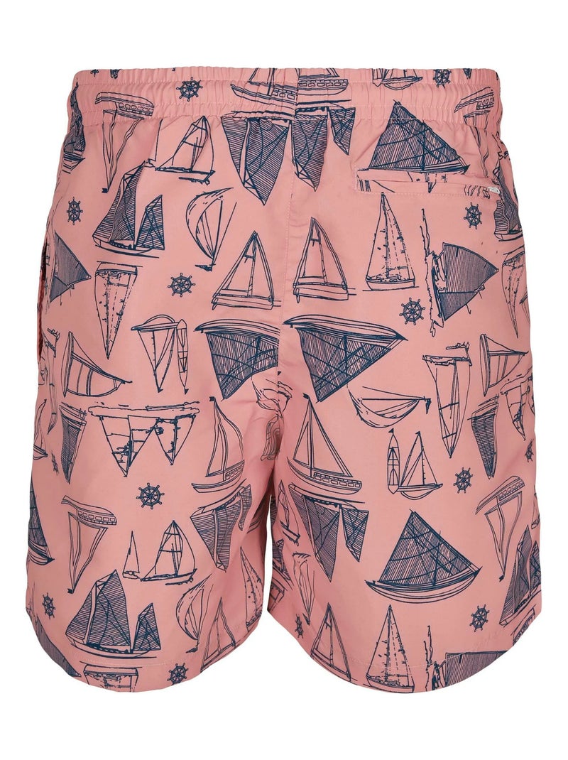 Urban Classics - Short de bain motif/style À motifs Rose clair - Kiabi