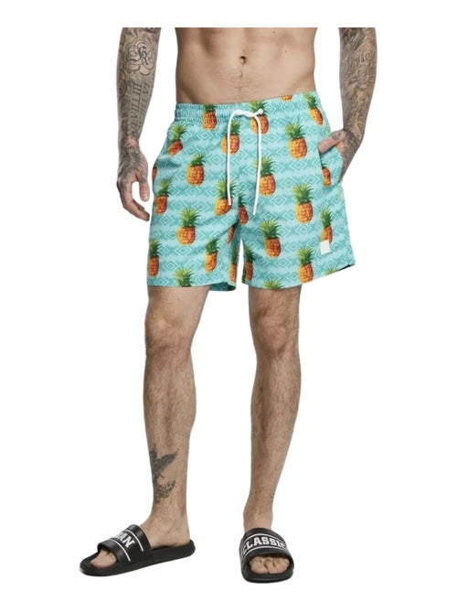 Urban Classics - Short de bain motif/style Ananas - Kiabi