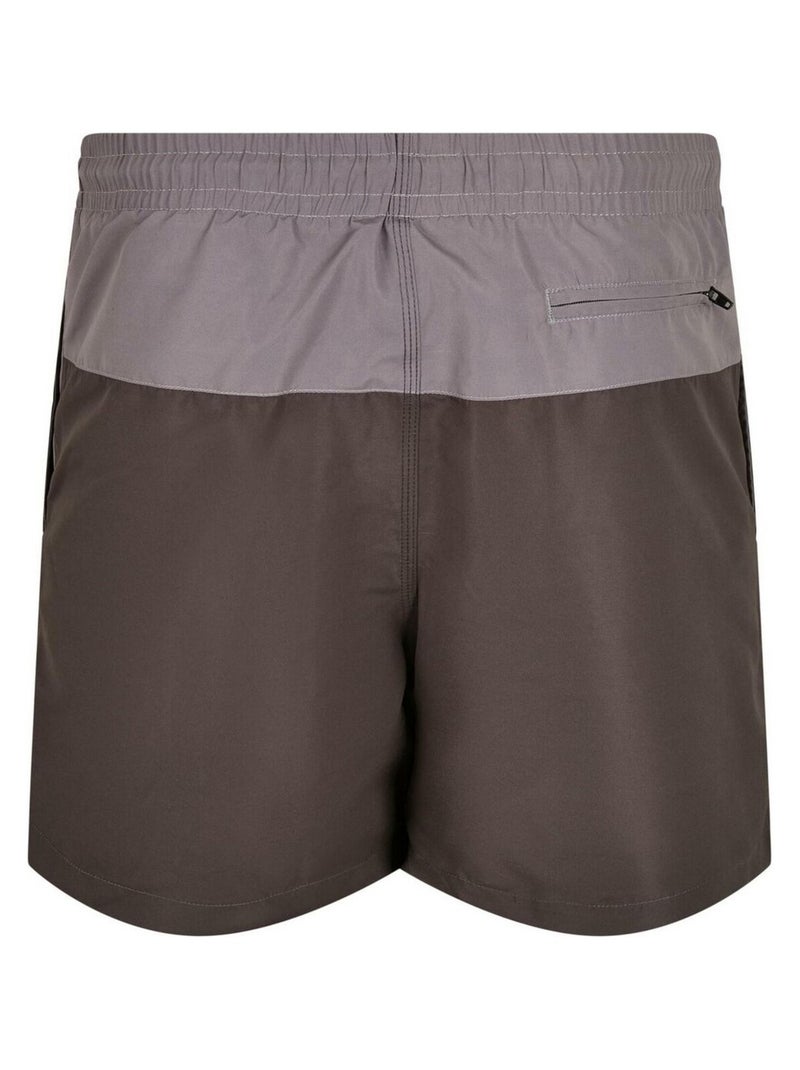 Urban Classics - Short de bain motif/style Bloc Blanc Bordeaux Gris - Kiabi