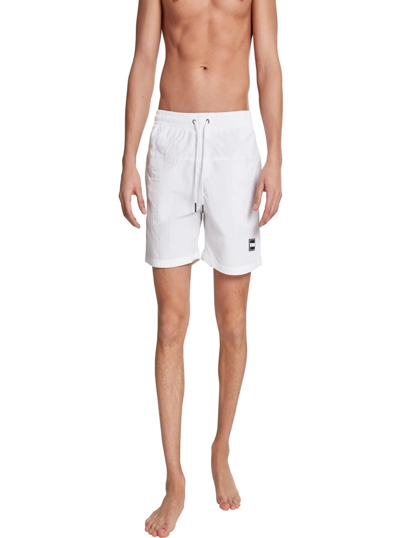 Urban Classics - Short de bain motif/style Bloc Blanc - Kiabi