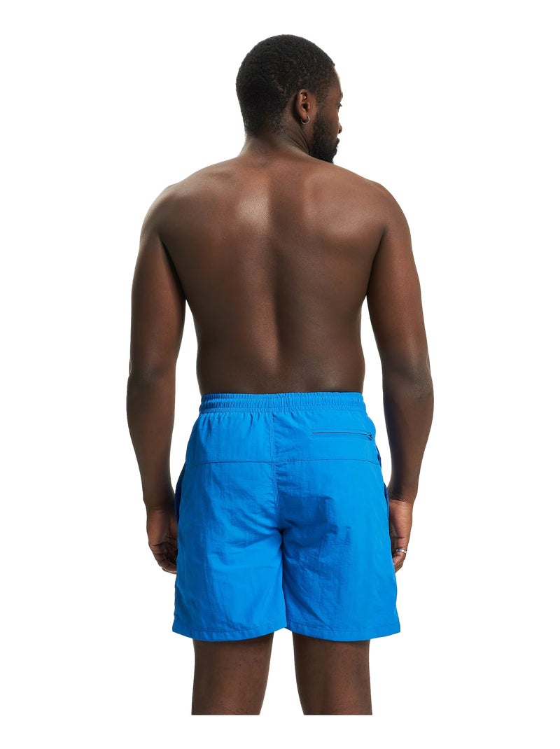 Urban Classics - Short de bain motif/style Bloc Bleu azur - Kiabi