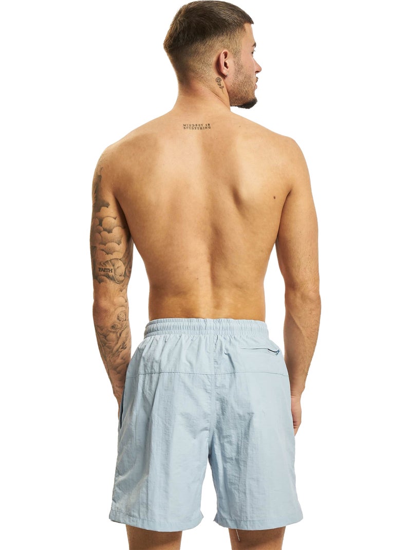 Urban Classics - Short de bain motif/style Bloc Bleu clair - Kiabi