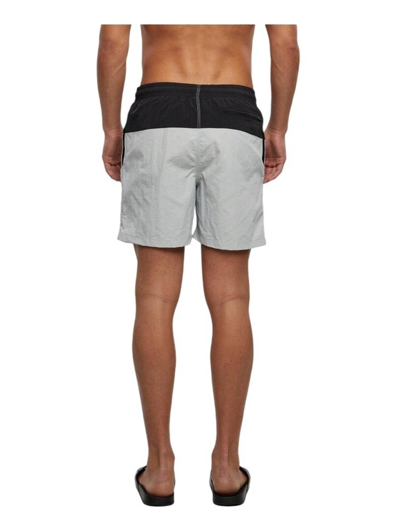 Urban Classics - Short de bain motif/style Bloc Gris perle - Kiabi