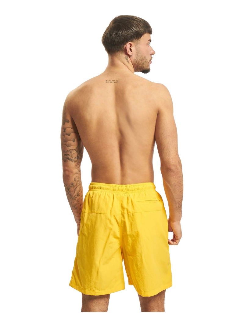 Urban Classics - Short de bain motif/style Bloc Jaune poussin - Kiabi