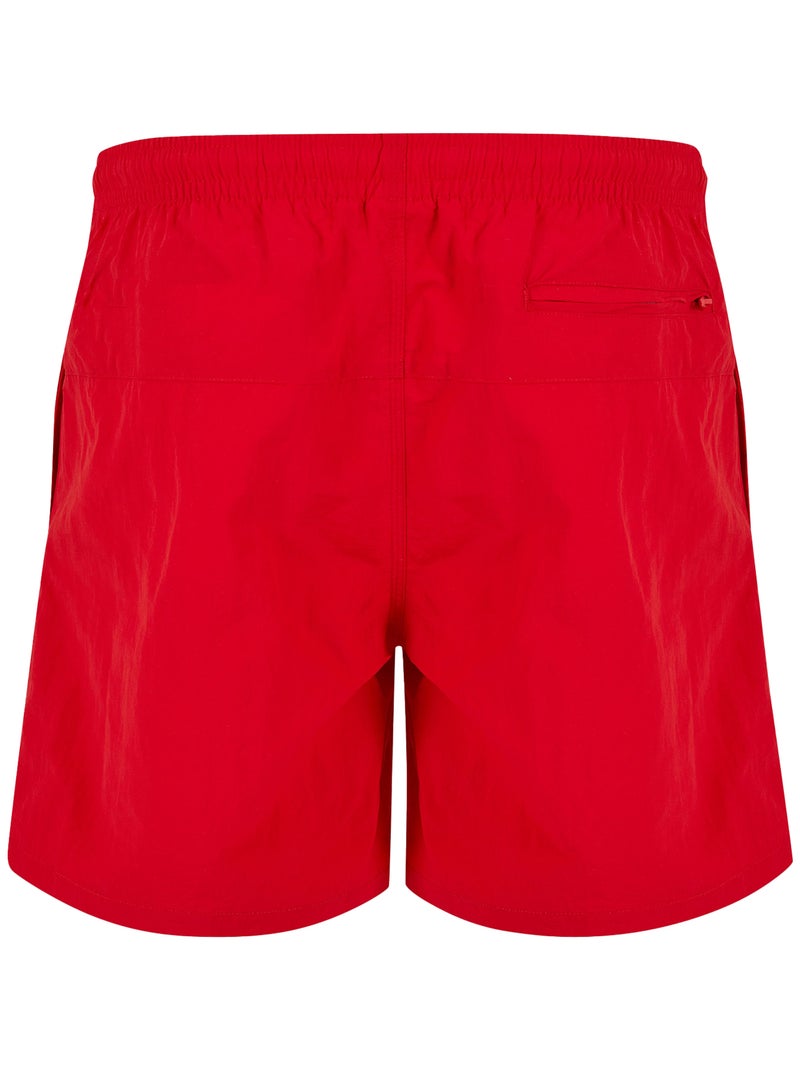 Urban Classics - Short de bain motif/style Bloc Rouge clair - Kiabi