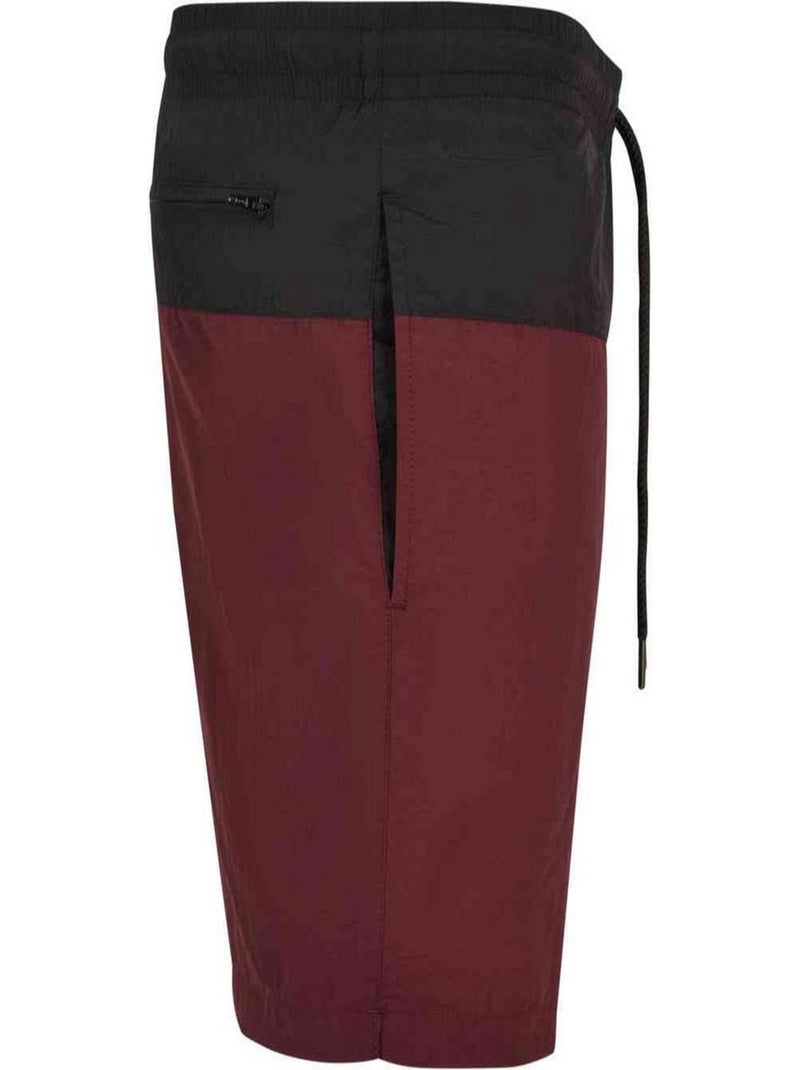 Urban Classics - Short de bain motif/style Bloc Violet foncé - Kiabi