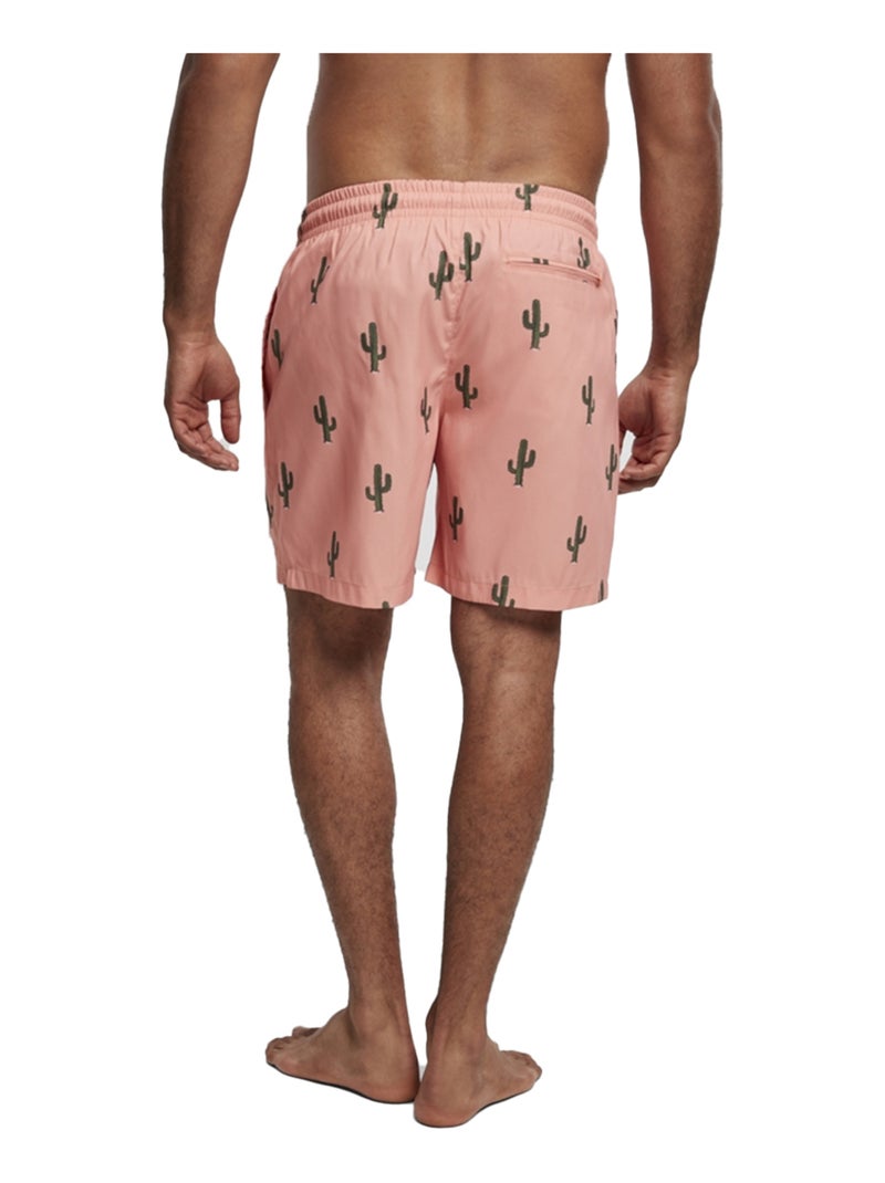 Urban Classics - Short de bain motif/style Cactus Rose - Kiabi
