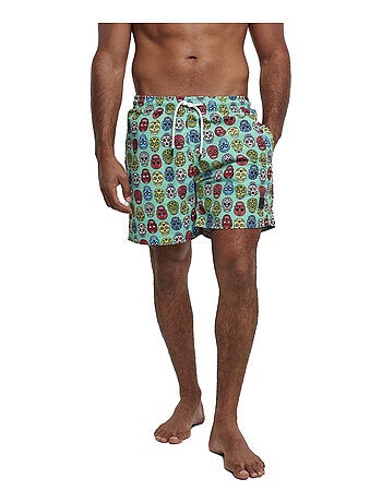 Urban Classics - Short de bain motif/style Crâne