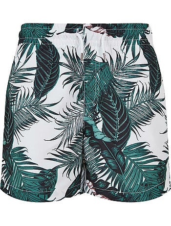 Urban Classics - Short de bain motif/style feuille de palmier