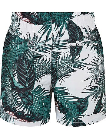 Urban Classics - Short de bain motif/style feuille de palmier